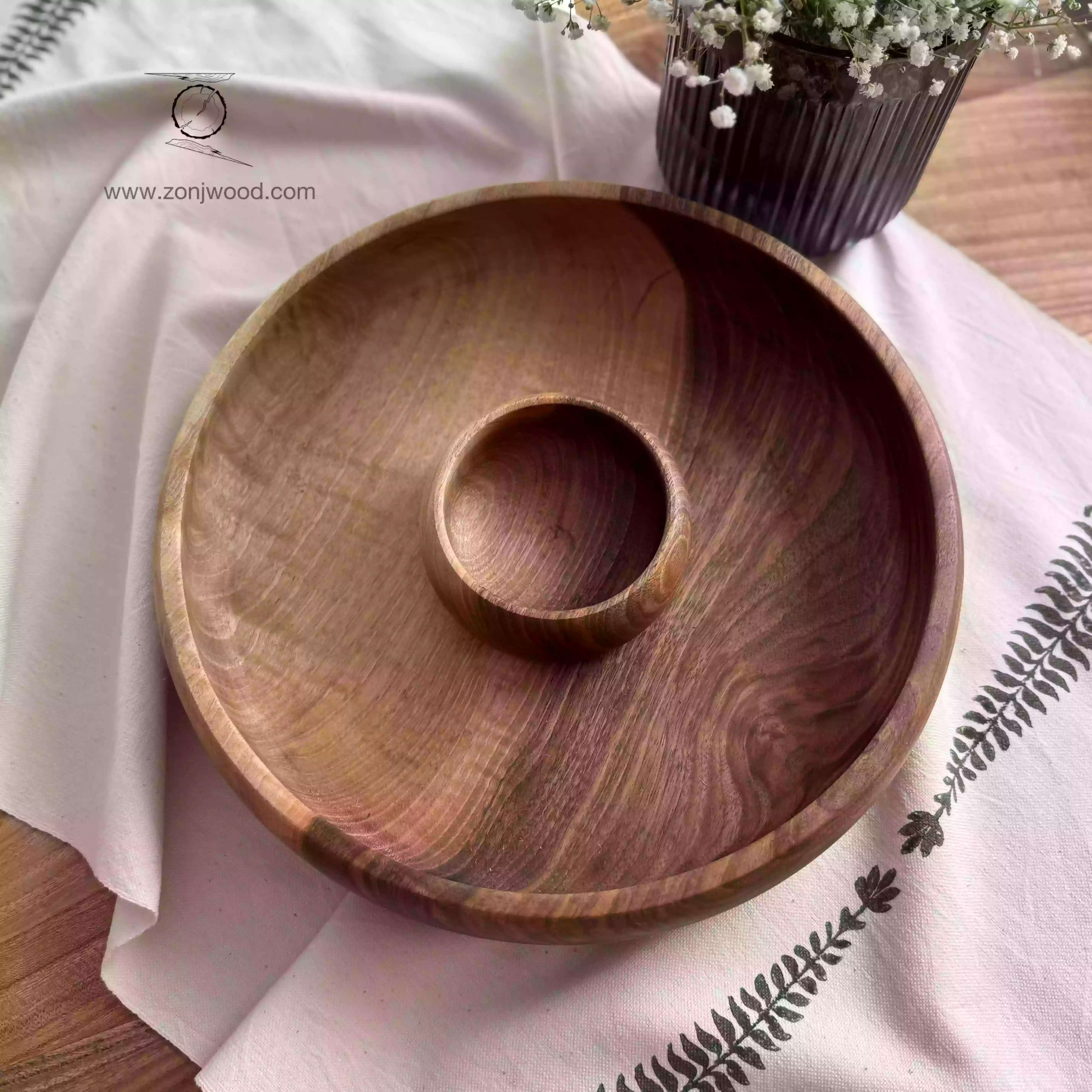 کاسه چوبی مزه‌خوری