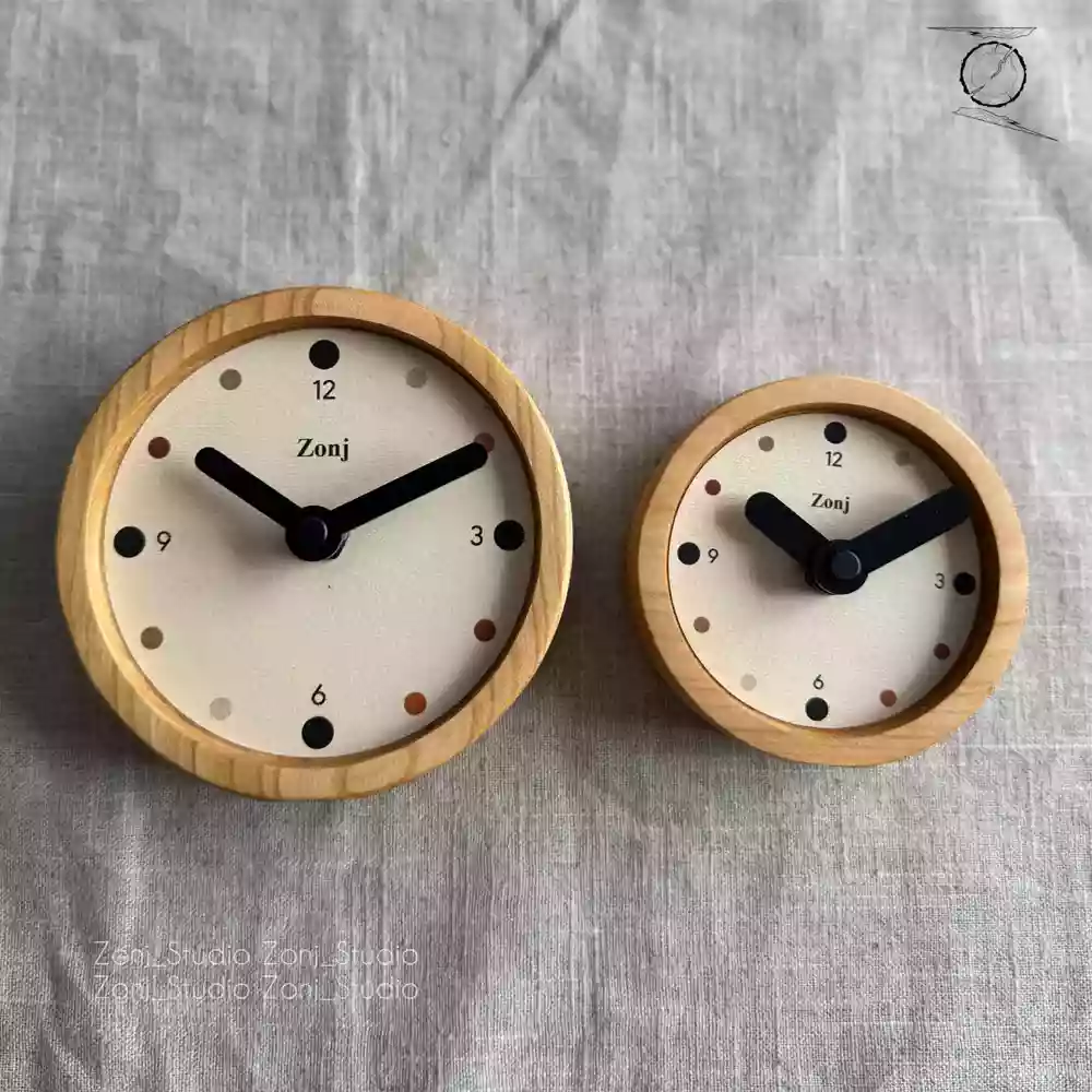 ساعت رومیزی چوبی